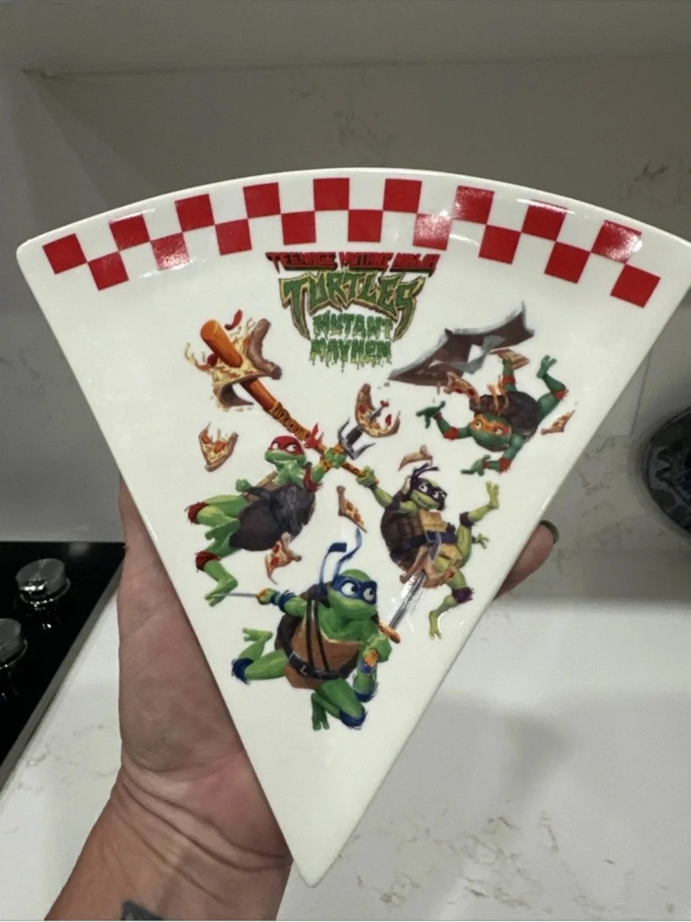 Nickelodeon~TEENAGE MUTANT NINJA TURTLES~Pizza Slice Shaped Plate 2023